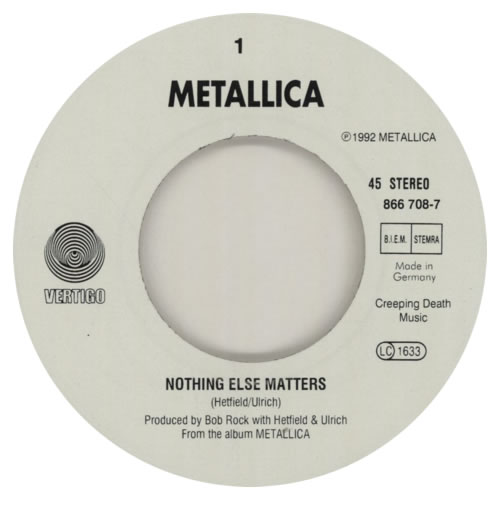 美品７’　メタリカ　llica Nothing Else Matters 美品7' メタリカ llica Nothing Else Matters Metallica